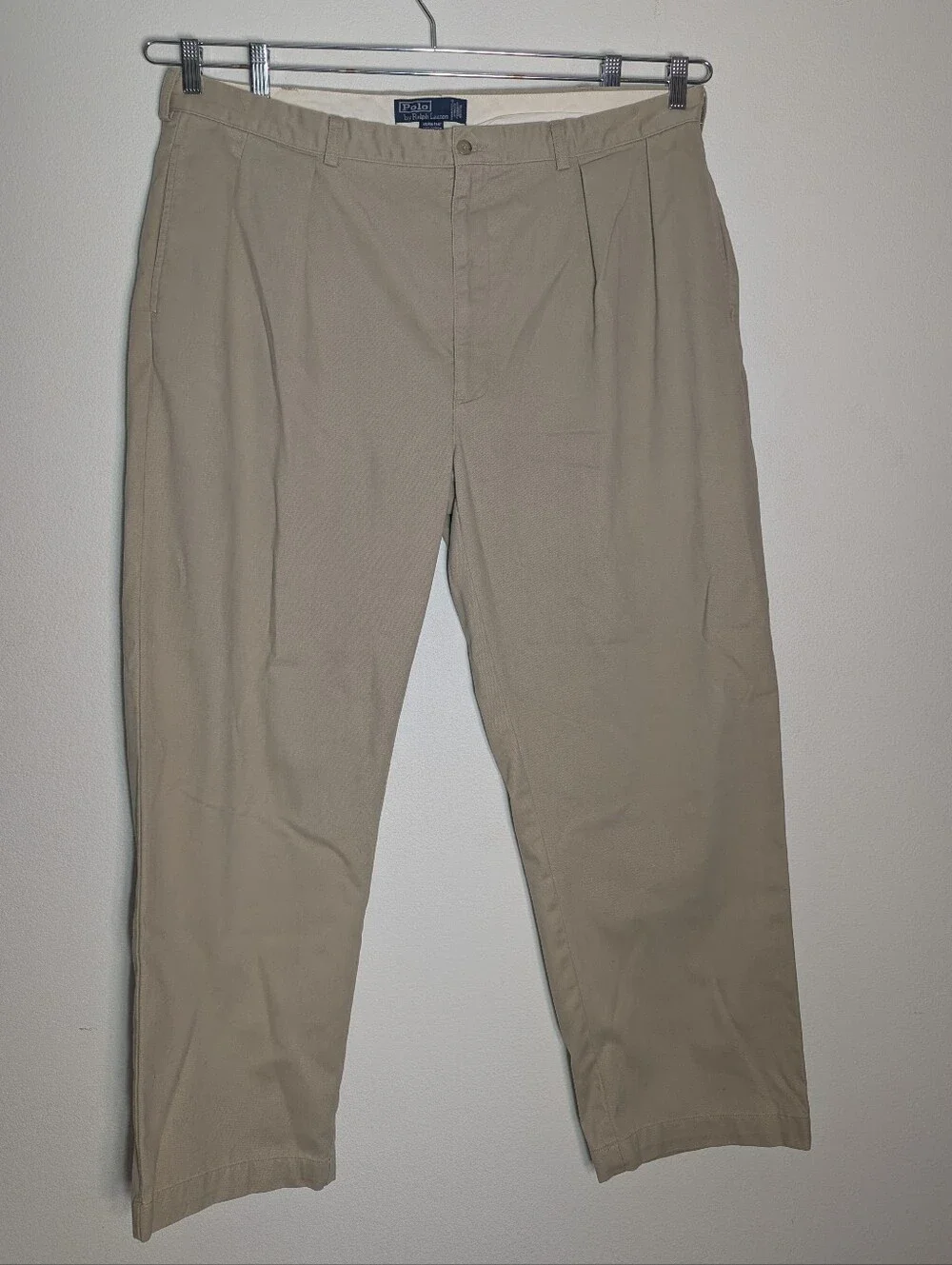 Polo Ralph Lauren Men's Andrew Pant Pleated Front Chinos Khakis Trousers 42 30